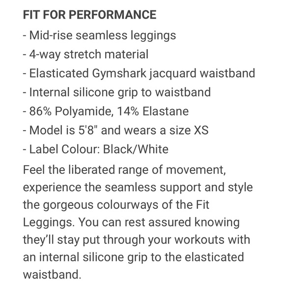 Gymshark “Fit” Leggings - Picture 2 of 2